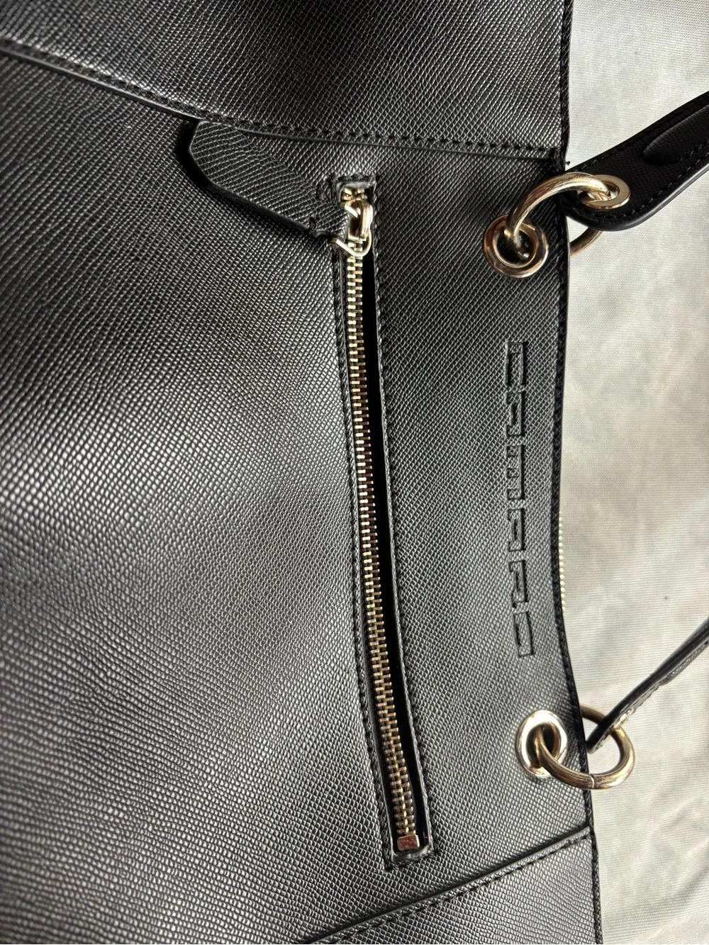 Guess Black Tote with Silver Hardware “Camaro”